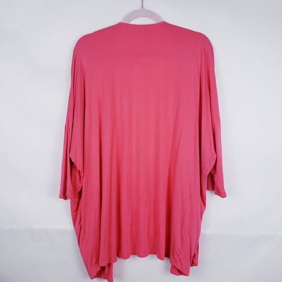 Lane Bryant Womens Open Cardigan Sweater Stretch Pink Pockets Size 14/16 - Picture 5 of 5